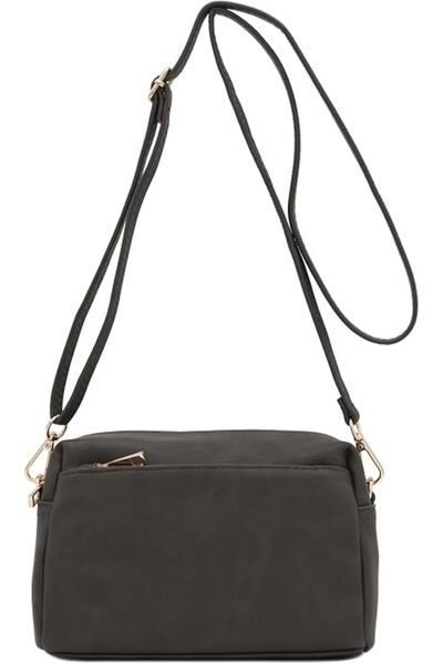 GENERAL FashionPuzzle Triple Zip Small Crossbody Bag