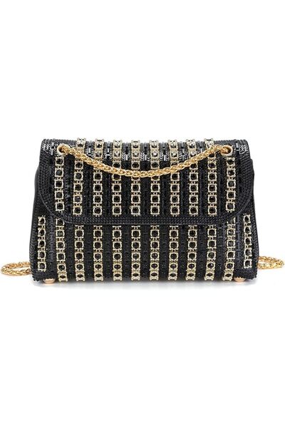 GENERAL Sweetovo Rhinestones Clutch Purses for Women Chain Shoulder Bags Spar...