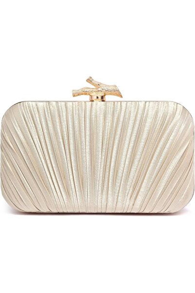 Tazweeq Women's Formal Clutch Purse with Liquid-Satin Finish and Branch Clasp...
