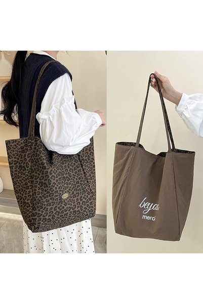 HOFEESEA Women Tote Bag Shoulder Bag Beach Shoulder Bag Double Sided Reversible Large Women Handbags Simple f