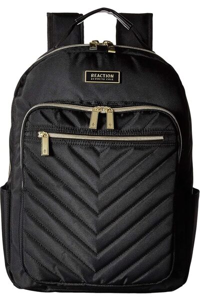 Kenneth Cole REACTION حقيبة ظهر نسائية من تشيلسي بتصميم شيفرون مبطنة مقاس 15 ...