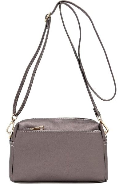 GENERAL FashionPuzzle Triple Zip Small Crossbody Bag