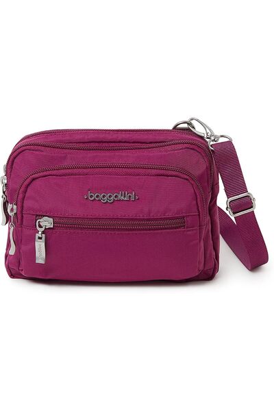 Baggallini Women's Triple Zip Small Convertible Crossbody Fannypack Belt Bag-...