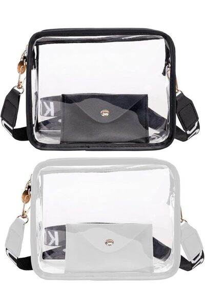 TERRIFI Clear Shoulder Bags, Transparent Waterproof Cross Body Bag for Travel...