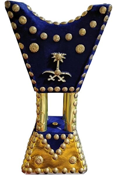 Generic Wooden Velvet Covered Incense Burner for Oud and Bakhoor, 22 cm Heigh...