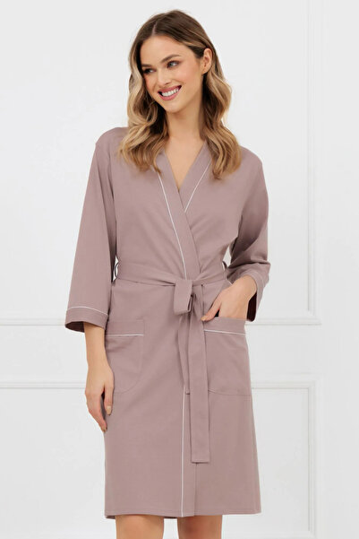 Other Halat de baie Megan cu mânecă 3/4, culoare cappuccino, mărimea XL