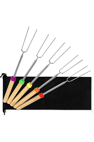 Yelajoy 6 PCS Marshmallow Roasting Sticks,Telescoping Smores Skewers