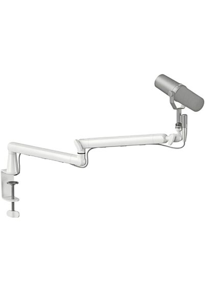 EHOME Microphone Arm Desk Adjustable Mic Boom Arm Stand 360° Rotation White