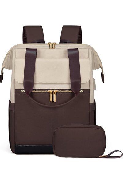EXCEFORE Laptop Backpack for Women, 15.6-Inch Work Bag, Waterproof Travel Bac...
