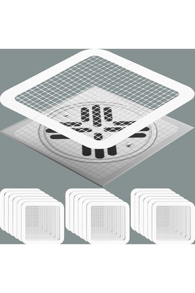 Generic 50 Pcs Disposable Shower Drain Hair Catchers, 10x10cm Strong Mesh for...