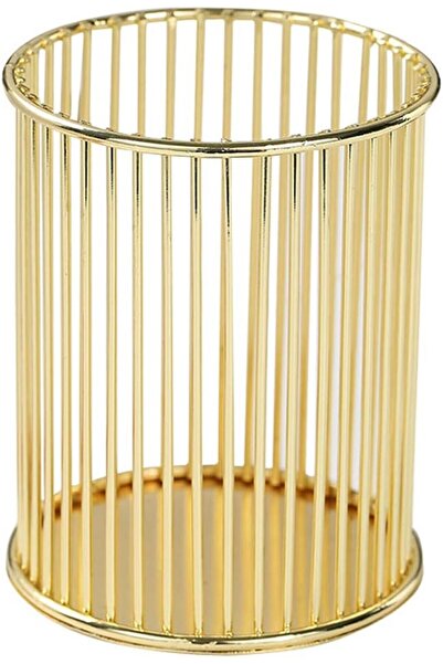 Generic Gold Metal Pen Holder for Desk, Makeup Brushes Cup, Pencil Holders, O...