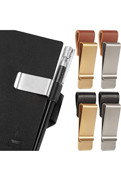 Generic MAKINGTEC 4PCS Pen Loop Holder Notebooks Pen Sleeve, PU Leather Pen H...