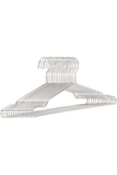 Morvena Picks Set de 20 de umerașe din oțel inoxidabil - Efect cromat - Umera...