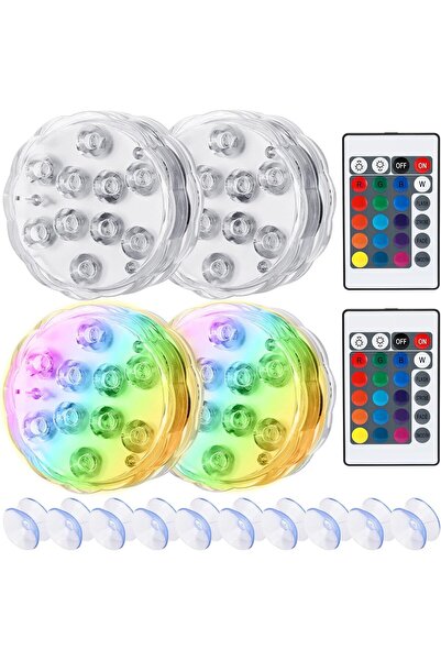 Morvena Picks Lumină LED submersibilă pentru piscină, multicoloră, cu telecom...