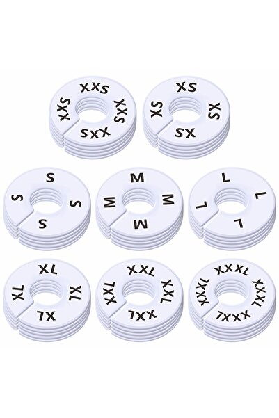 Morvena Picks Set de 40 de separatoare rotunde albe din plastic pentru mărimi...
