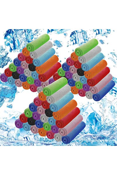 Generic 30 قطعة من مناشف التبريد للرقبة والوجه (40×12)، مناشف تبريد من الأليا...