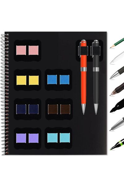 Generic Pen Holder For Notebook, 8 Pack Self-Adhesive Double Pencil Pen Loop ...