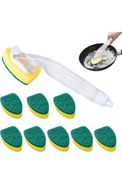 Morvena Picks Burete de lustruit și spălat vase cu mâner, set de 10 piese, bu...