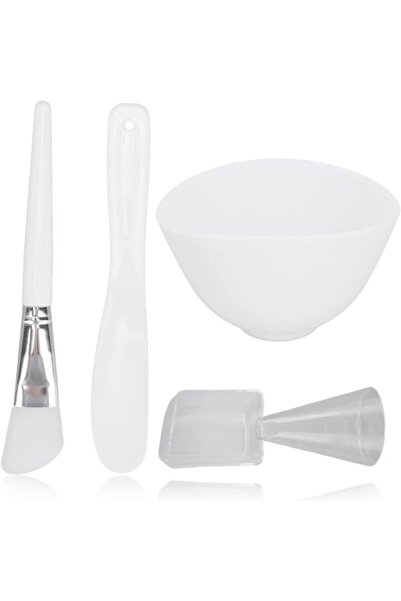 Morvena Picks Set kit de amestecare facială, 4 piese, Spatulă-linguriță de mă...
