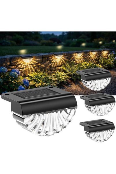Morvena Picks Lămpi solare de perete pentru exterior (Pachet de 4), Impermeab...