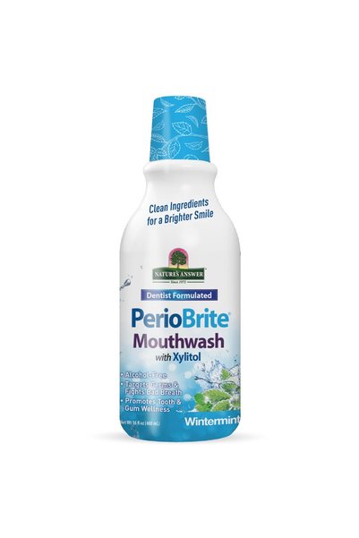 Natures Answer Nature's Answer Periobrite Alcohol-Free Mouthwash, Wintermint,...