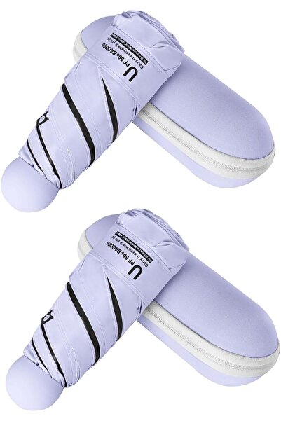 Generic BAODINI Travel Mini Umbrella for Purse With Case-Small Compact UV Umb...