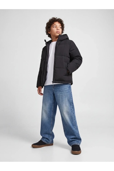 Jack & Jones Jack&Jones Kapüşonlu Siyah Erkek Çocuk Mont