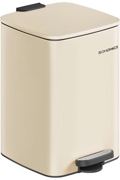 Generic SONGMICS Kitchen Bin, 8-Gallon (30 L) Trash Bin, Steel Pedal Bin, wit...