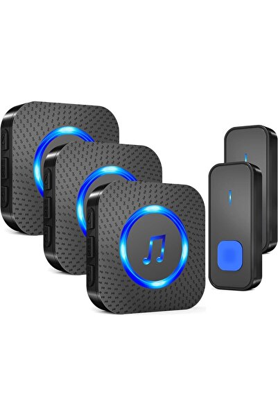 Generic جرس باب لاسلكي مقاوم للماء IP55، جرس باب لاسلكي يعمل عن بعد لمسافة 13...