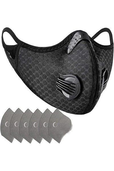 ALMEKAQUZ Reusable Respirator Mask – 6-Piece Replacement Filter Set Included ...