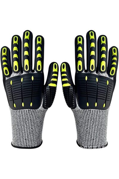 wisfunlly Safety Work Gloves, Cut Resistant & Impact Protection, Non-Slip Hea...