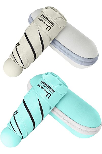 Generic BAODINI Travel Mini Umbrella for Purse With Case-Small Compact UV Umb...