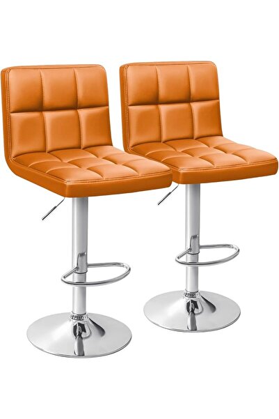 Homall Bar Stools Modern PU Leather Adjustable Swivel Barstools, Armless Hydr...