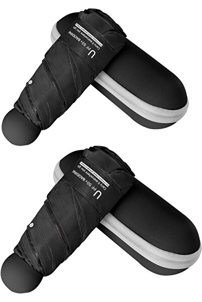 Generic BAODINI Travel Mini Umbrella for Purse With Case-Small Compact UV Umb...