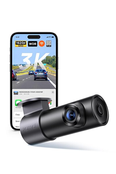 70MAİ 3K WiFi Dash Cam M310Plus, Smart Voice Command 1620P QHD Dash Camera fo...