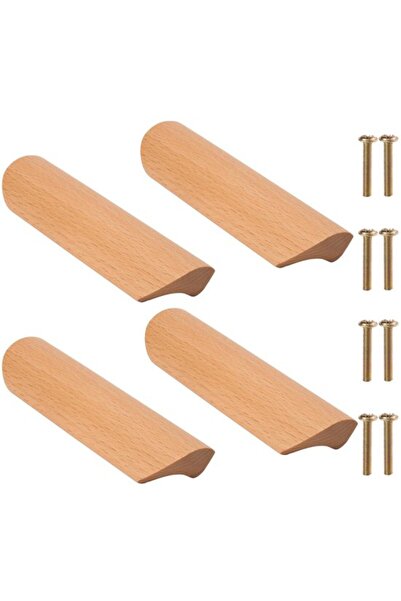 Morvena Picks Mânere din lemn pentru dulap - Set de 4 piese - Distanța între ...