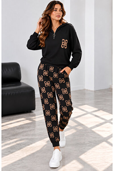 Kokosh moda City Style – Women's Patterned Trousers and Hooded Double Viscose...