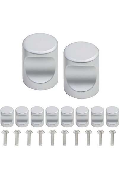 Morvena Picks 10 mânere cilindrice argintii pentru mobilier, pentru dulapuri ...