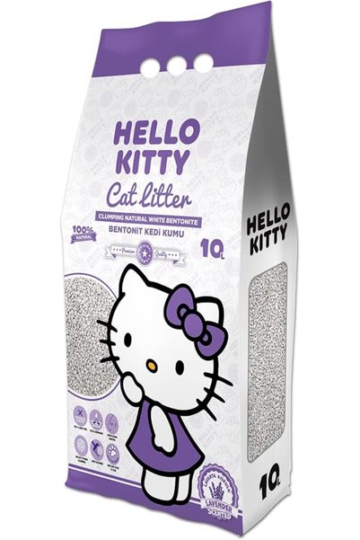 Hello Kitty فضلات القطط - بنكهة اللافندر، 10 لتر - صنع في تركيا