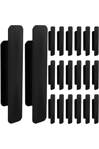 Morvena Picks 20 bucăți mânere negre autoadezive neperforate pentru sertare, ...