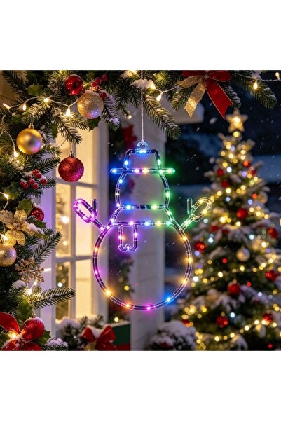 idei Decorative Christmas light, multicolor snowman model, battery-powered, w...