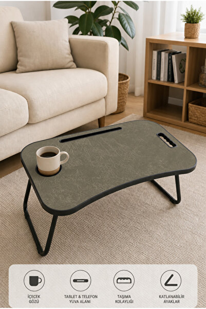 huhuli Decorative Folding Laptop Stand for Bed and Sofa, Breakfast Table with...