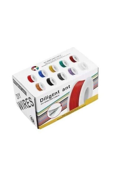 Motorobit 20AWG Silikon Çok Damarlı Montaj Kablosu Seti - 6 Renk 60M