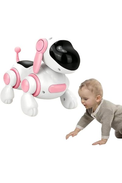 SmartMaster Robot Dog Toy, Electric Walking Robot Puppy with LED Colorful Lig...