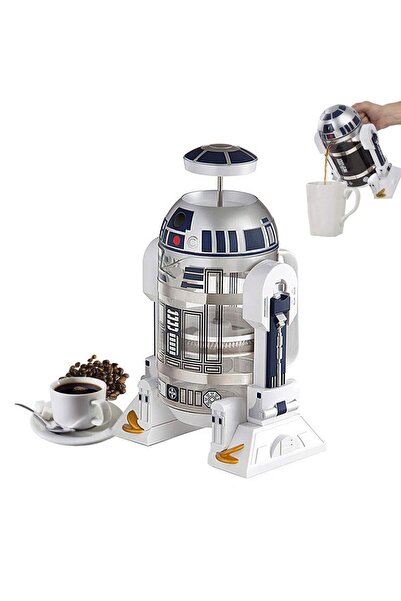 Morvena Picks Cafetieră tip French press, vas din sticlă termorezistentă, cu ...