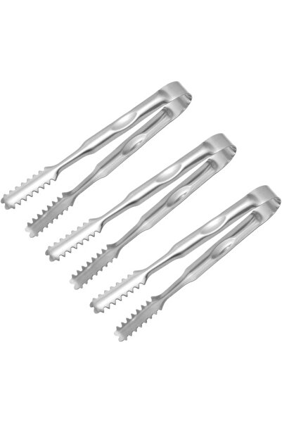 Morvena Picks Set de 3 clești pentru gheață, din oțel inoxidabil, pentru bomb...