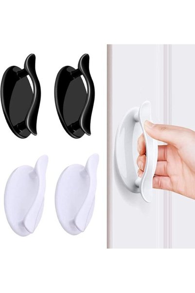 Morvena Picks 4 bucăți, Mânere autoadezive, Mâner, 4,8*9,5 cm, alb+negru, pen...