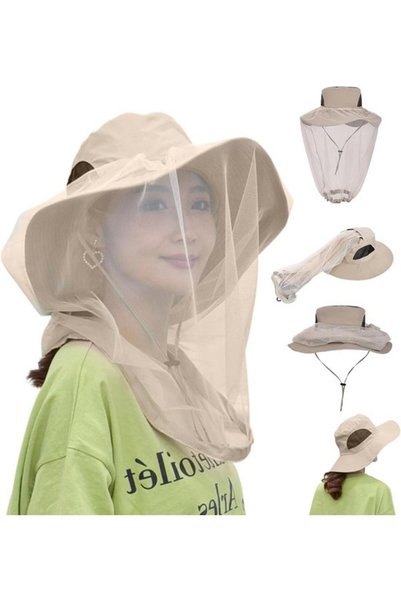 Morvena Picks Pălărie anti-insecte - Pălărie cu plasă - Protecție împotriva i...