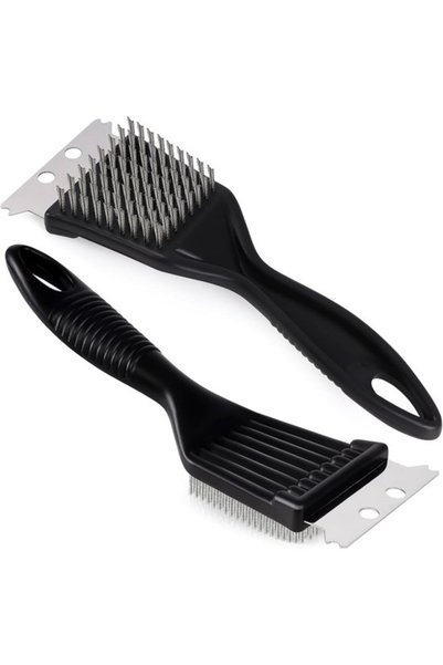 Morvena Picks Set din două piese - Perie și racletă pentru grătar din oțel in...