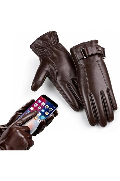 GENERAL ANYUAN Windproof Leather Gloves,Mens Winter Touchscreen Handwear,Wash...